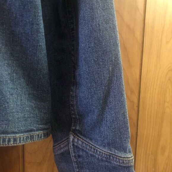 Tahari Navy Blue Cotton Denim Beaded Embellished Jean Jacket Customized - Picture 6 of 9